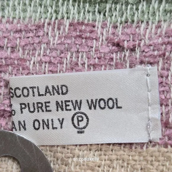 NEW Calzeat Celtic Knot Scarf Green & Purple - Picture 7 of 11